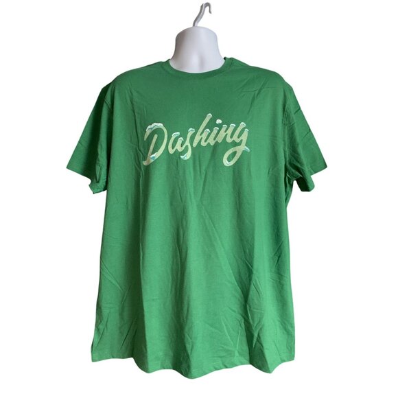 Goodfellow & Co Mens Green Graphic T-Shirt "Dashing" Crew Neck Short Sleeve XL - Picture 4 of 10